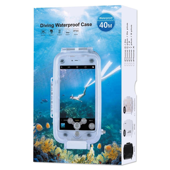 HAWEEL 40m/130ft Diving Case for iPhone X / XS, Photo Video Taking Underwater Housing Cover(Transparent)