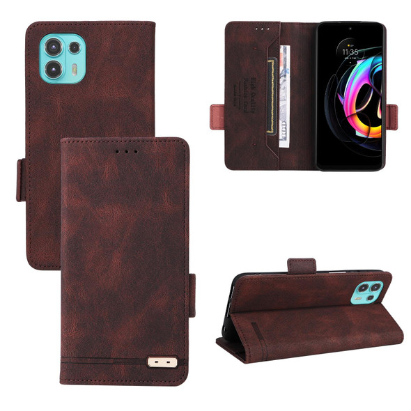 Motorola Edge 20 Lite / 20 Fusion Magnetic Clasp Leather Phone Case(Brown)