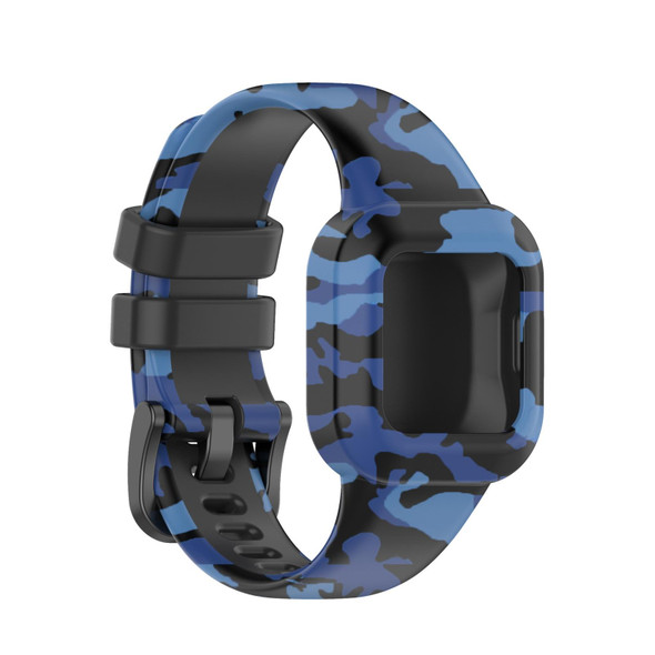 Garmin Vivofit JR3 Silicone Printing Watch Band(Camouflage Blue)