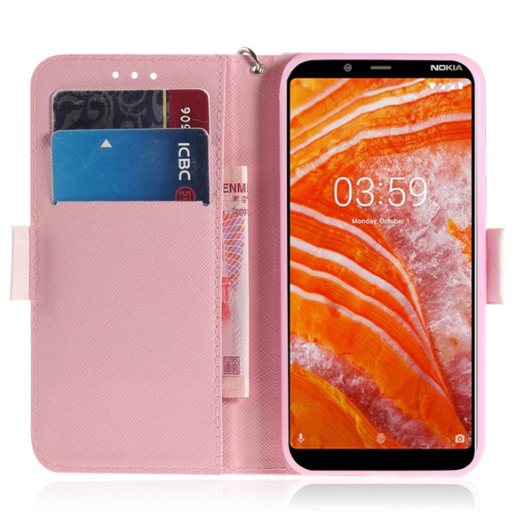 3D Painting Pattern Coloured Drawing Horizontal Flip Leatherette Case with Holder & Card Slots & Wallet - Nokia 3.1 Plus(Mognolia)