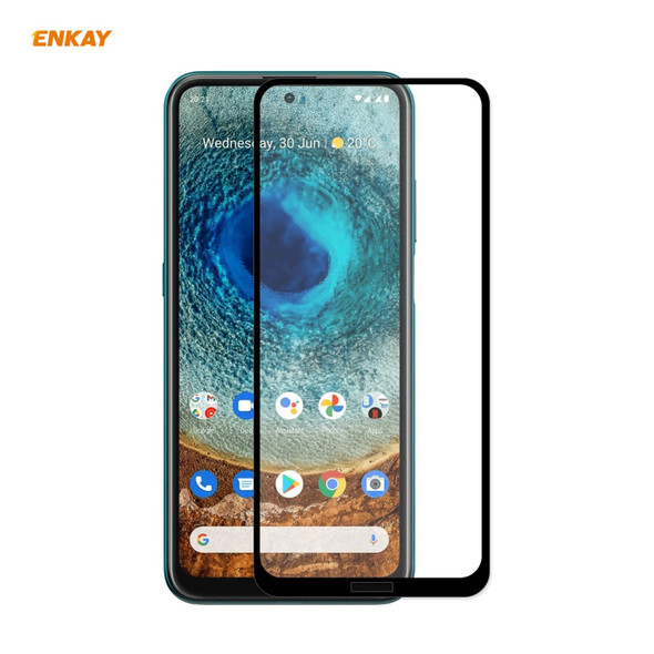 Nokia X10 / X20 ENKAY Hat-Prince Full Glue 0.26mm 9H 2.5D Tempered Glass Full Coverage Film