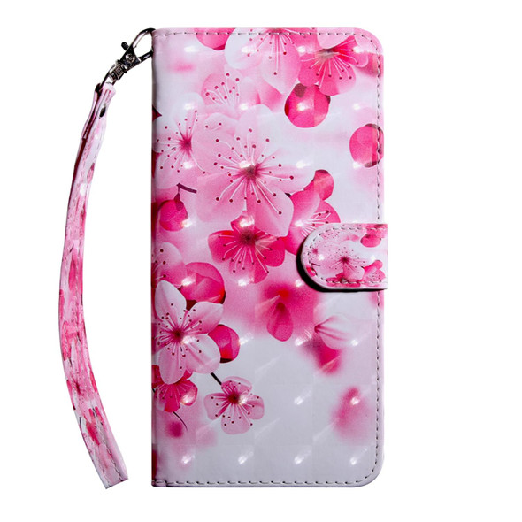 Nokia G50 3D Painted Pattern Leather Phone Case(Red Flower)