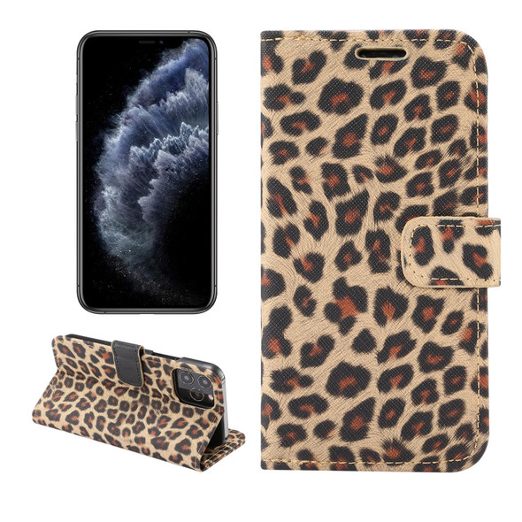 Leopard Pattern Horizontal Flip PC + PU Leather Case with Holder & Card Slots & Wallet - iPhone 13 Pro Max(Yellow)