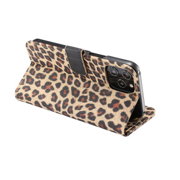 Leopard Pattern Horizontal Flip PC + PU Leather Case with Holder & Card Slots & Wallet - iPhone 13 Pro Max(Yellow)