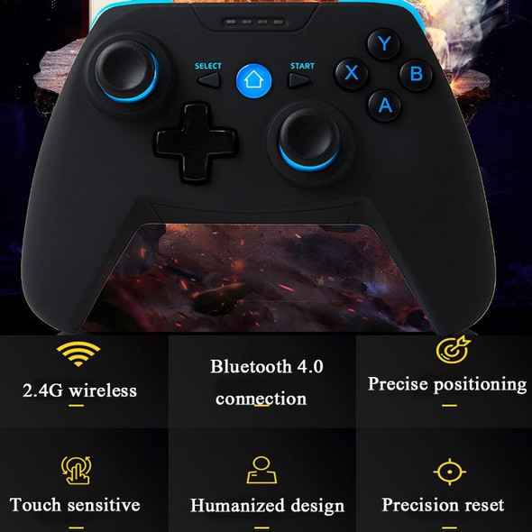 CX-X1  2.4GHz + Bluetooth 4.0 Wireless Game Controller Handle - Android / iOS / PC / PS3 Single Handle (Blue)