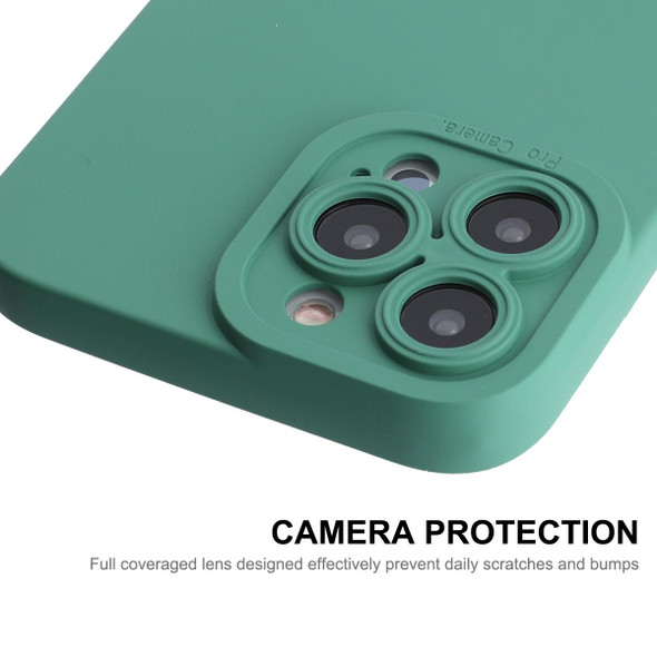 ENKAY Liquid Silicone Phone Case for iPhone 12 Pro(Dark Green)