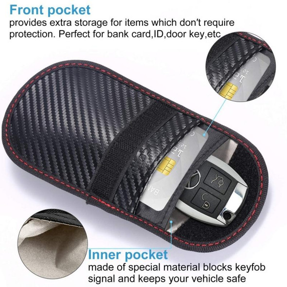 2 PCS Antimagnetic RFID Car Key Mobile Phone Bag Shielding Set Radiation Cell Phone Pocket