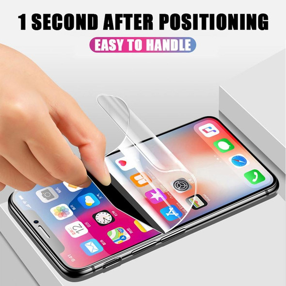 25 PCS Soft Hydrogel Film Full Cover Front Protector with Alcohol Cotton + Scratch Card for iPhone X / XS