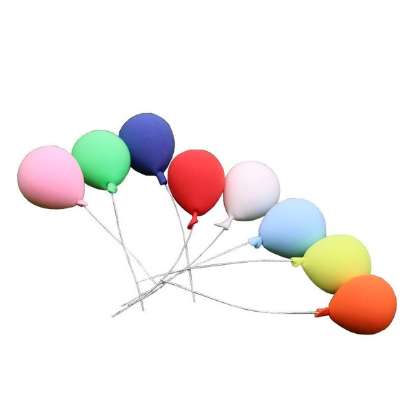 8 PCS / Set 1:12 Mini House Toy Simulation Balloon for Garden Scene Decoration(Random Color Delivery)