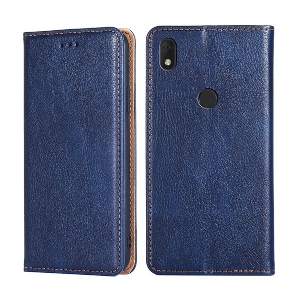 Alcatel Axel / Lumos Pure Color Magnetic Leatherette Phone Case(Blue)