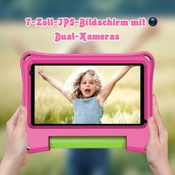 VASOUN M7 Kids Tablet PC, 7.0 inch, 2GB+32GB, Android 11 Allwinner A100 Quad Core CPU, Support 2.4G WiFi / Bluetooth, Global Version with Google Play, US Plug(Pink)