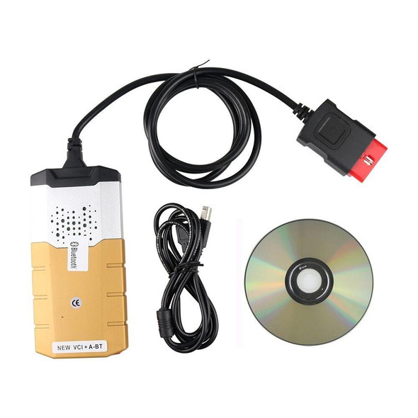 Autocom CDP Professional Auto CDP for Autocom Diagnostic Car Cables OBD2 Diagnostic Tool Delphi DS150E with BT(Gold)