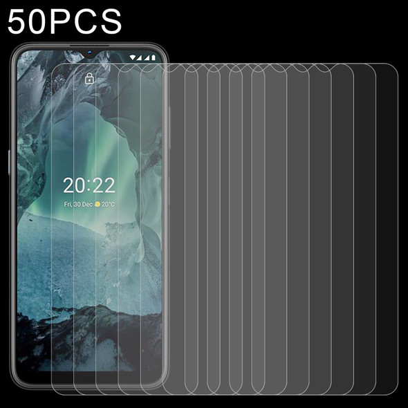 50 PCS 0.26mm 9H 2.5D Tempered Glass Film - Nokia G21 / G11