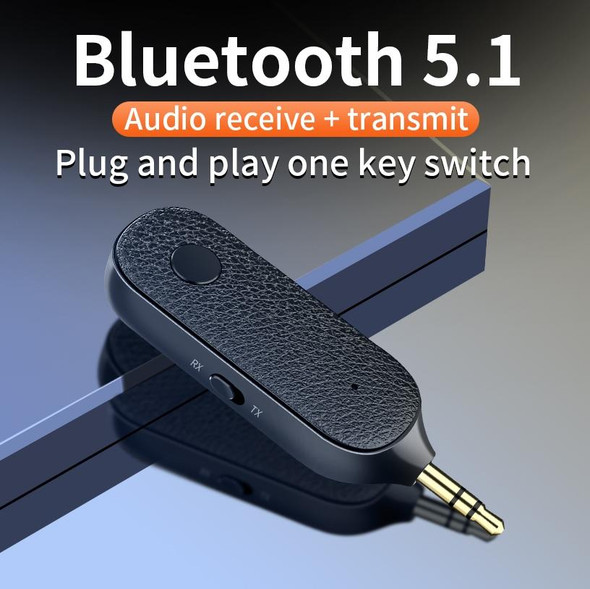T06 2 in 1 Car Bluetooth 5.1 Receiver 3.5mm Audio Transmitter