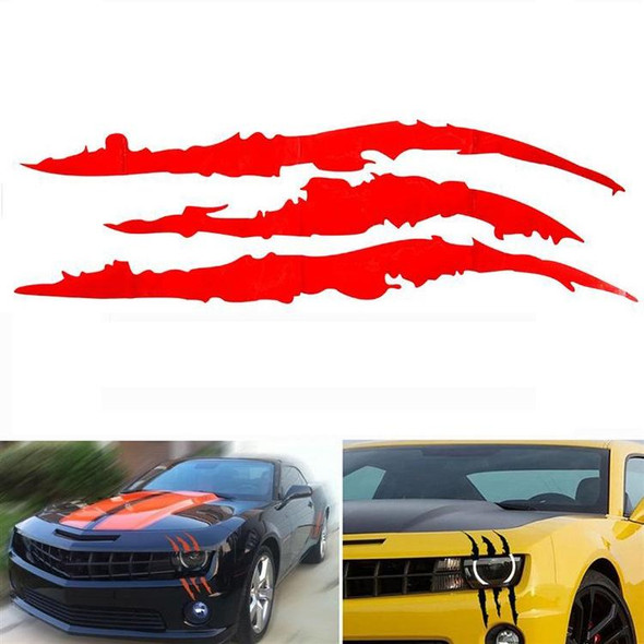 2 PCS Reflective Car Sticker Monster Scratch Stripe Claw Marks Car Auto Headlight Decoration Vinyl Decal Car Stickers, Size:40X12cm