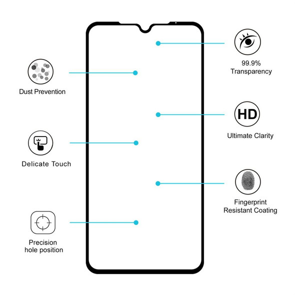 ENKAY Hat-prince Full Glue 0.26mm 9H 2.5D Tempered Glass Film for Xiaomi Mi 9 (Black)