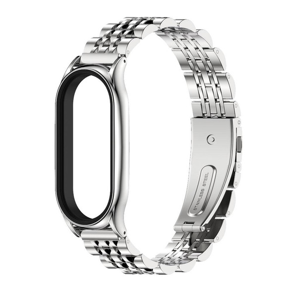 Xiaomi Mi Band 7 / 7 NFC MIJOBS Plus Seven-bead Metal Stainless Steel Watch Band(Silver)