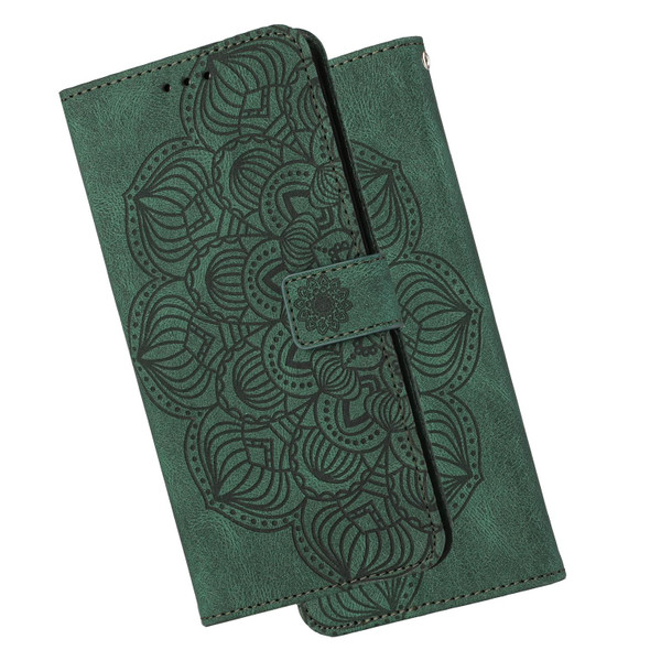 Xiaomi Poco F3 Mandala Embossed Flip Leather Phone Case(Green)