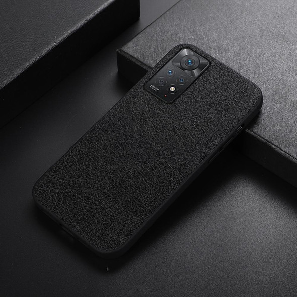 Xiaomi Redmi Note 11 Pro Falette Texture PU Shockproof Phone Case(Black)