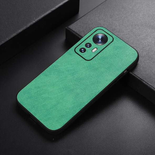 Xiaomi 12 Pro Falette Texture PU Shockproof Phone Case(Green)