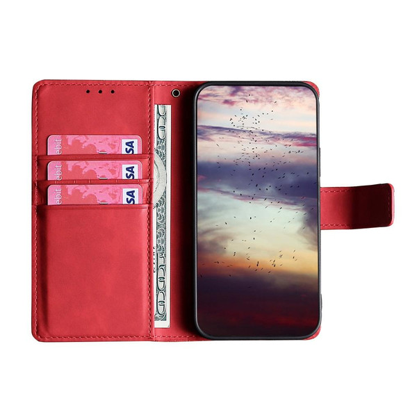Xiaomi Redmi Note 11E 5G CN/Redmi 10 5G Skin Feel Crocodile Magnetic Clasp Leather Phone Case(Red)