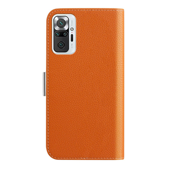 Xiaomi Redmi Note 10 Pro 4G Candy Color Litchi Texture Leather Phone Case(Orange)