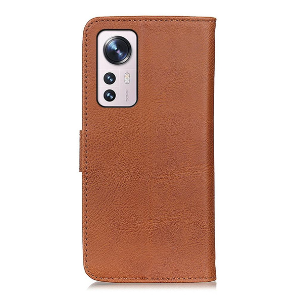 Xiaomi 12 Lite KHAZNEH Cowhide Texture Leather Phone Case(Brown)