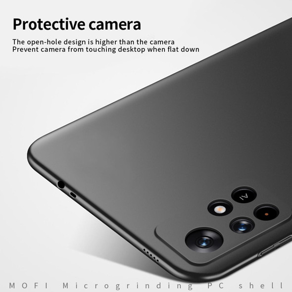Xiaomi Redmi Note 11 Pro 5G / Note 11 Pro+ 5G MOFI Frosted PC Ultra-thin Hard Phone Case(Black)