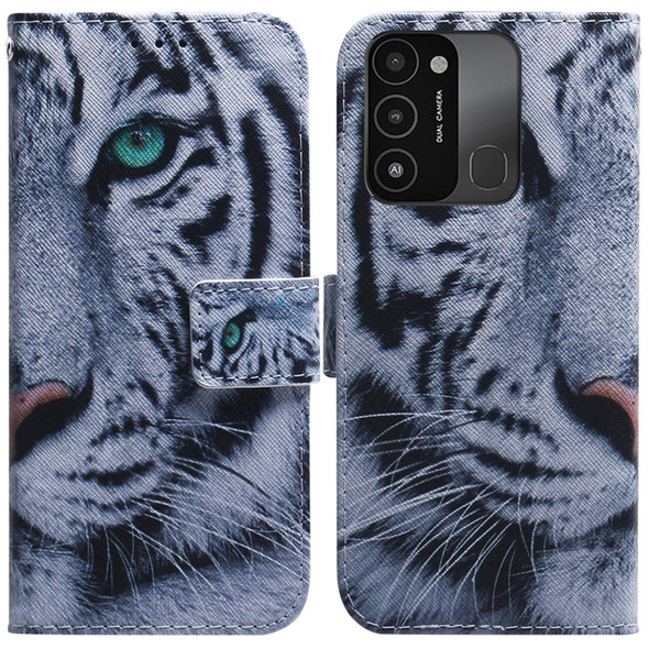 Tecno Spark Go 2022 / Spark 8C Coloured Drawing Leather Phone Case(Tiger)