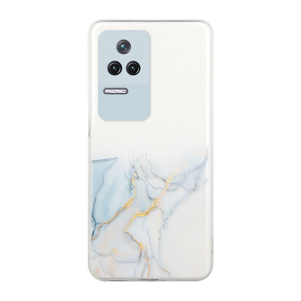 Xiaomi Redmi K50 Pro Hollow Marble Pattern TPU Precise Hole Phone Case(Grey)