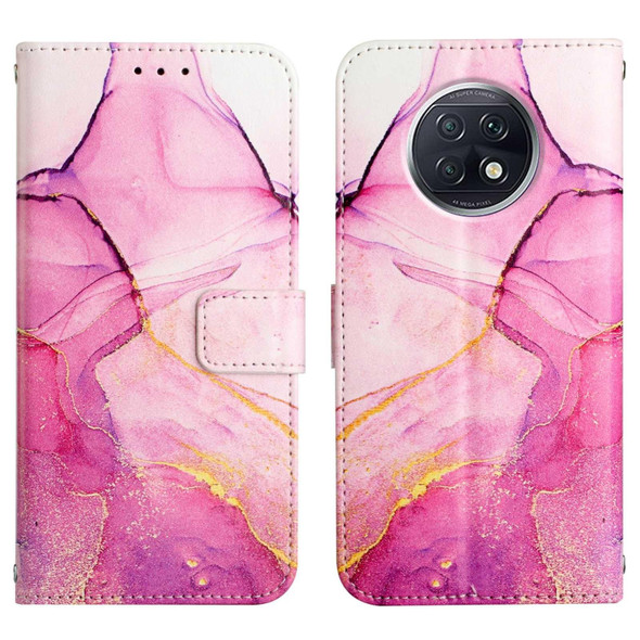 Xiaomi Redmi Note 9T PT003 Marble Pattern Flip Leather Phone Case(Pink Purple Gold LS001)