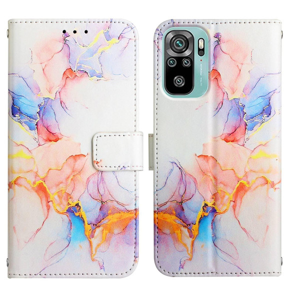Xiaomi Redmi Note 10 Pro / Note 10 Pro Max PT003 Marble Pattern Flip Leather Phone Case(Galaxy Marble White LS004)