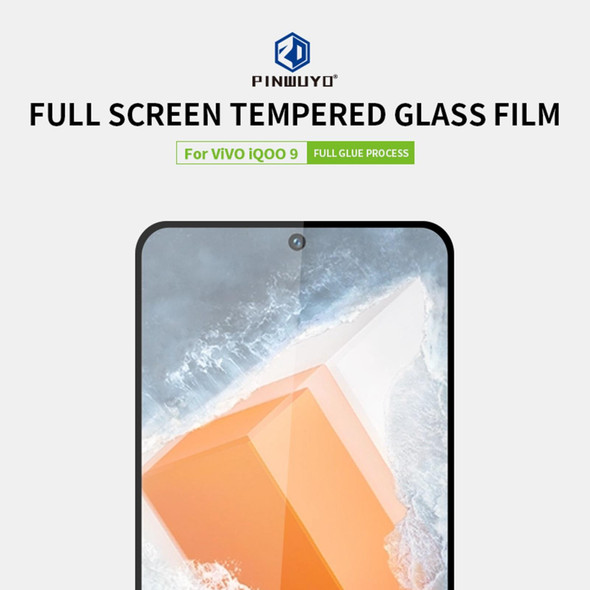 vivo iQOO 9 PINWUYO 9H 2.5D Tempered Glass Full Film(Black)