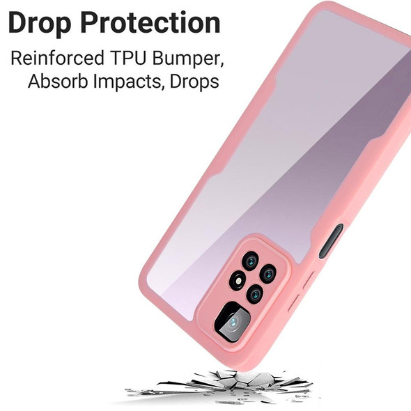 Xiaomi Redmi Note 11 Pro Acrylic + TPU 360 Degrees Full Coverage Shockproof Phone Case(Red)