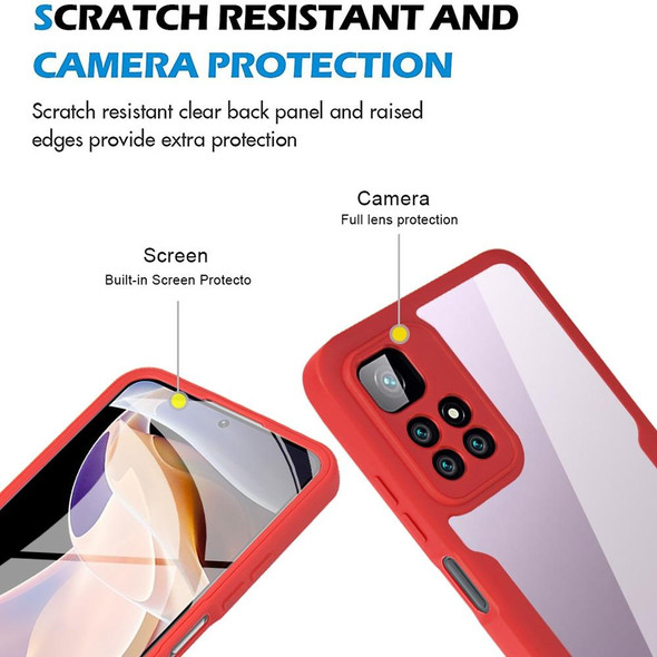 Xiaomi Redmi Note 11 Pro Acrylic + TPU 360 Degrees Full Coverage Shockproof Phone Case(Pink)