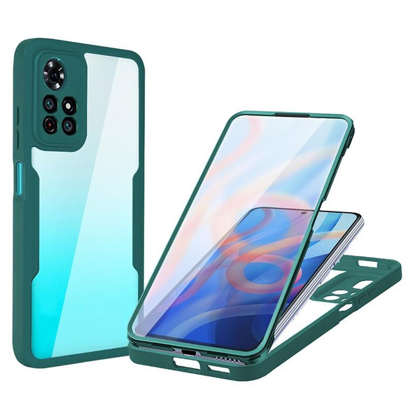 Xiaomi Redmi Note 11 5G China Acrylic + TPU 360 Degrees Full Coverage Shockproof Phone Case(Green)