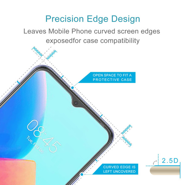 50 PCS 0.26mm 9H 2.5D Tempered Glass Film - Tecno Spark 8P