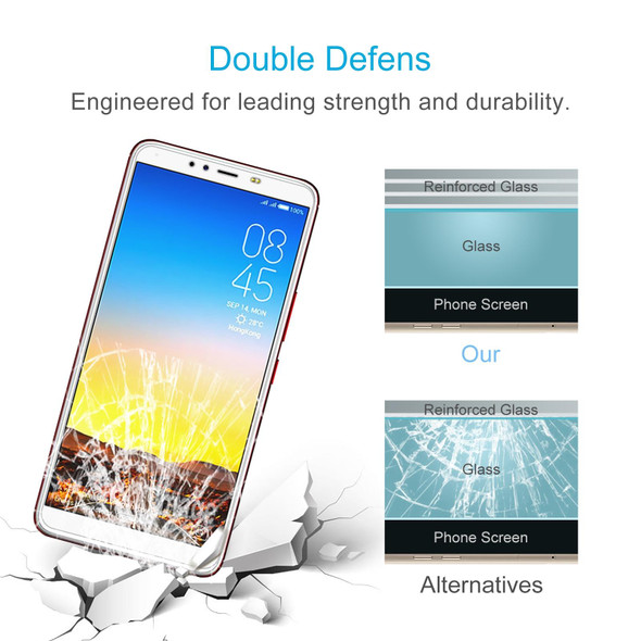 50 PCS 0.26mm 9H 2.5D Tempered Glass Film - Tecno Spark 2