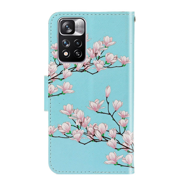 Xiaomi Redmi Note 11 Pro 3D Colored Drawing Horizontal Flip Leather Phone Case(Magnolia)