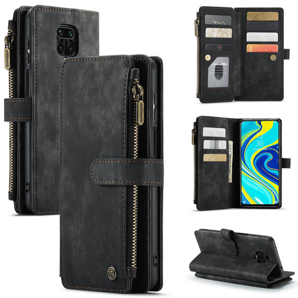 Xiaomi Redmi Note 9 Pro Max / Redmi Note 9 Pro / Redmi Note 9s CaseMe-C30 Multifunctional Horizontal Flip PU + TPU Phone Case(Black)