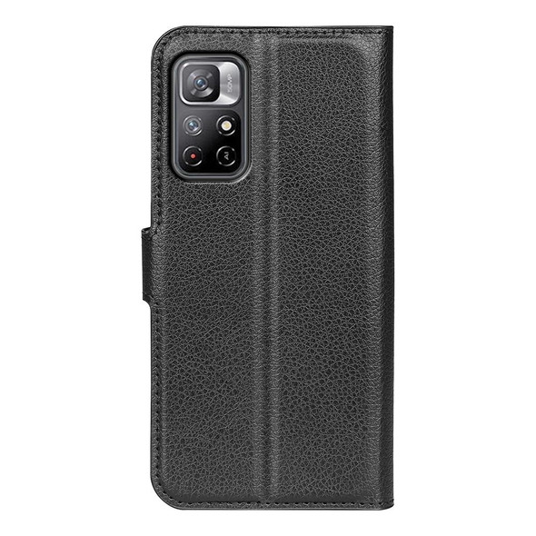 Xiaomi Redmi Note 11 Litchi Texture Horizontal Flip Protective Case with Holder & Card Slots & Wallet(Black)