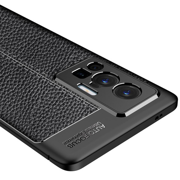 vivo X70 Pro Litchi Texture TPU Shockproof Case(Black)