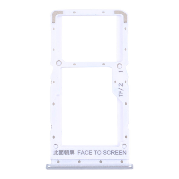 SIM Card Tray + SIM Card Tray / Micro SD Card Tray for Xiaomi Redmi Note 10 5G / Poco M3 Pro 5G / Redmi Note 10T 5G M2103K19G M2103K19C M2103K19PG M2103K19PI(Silver)