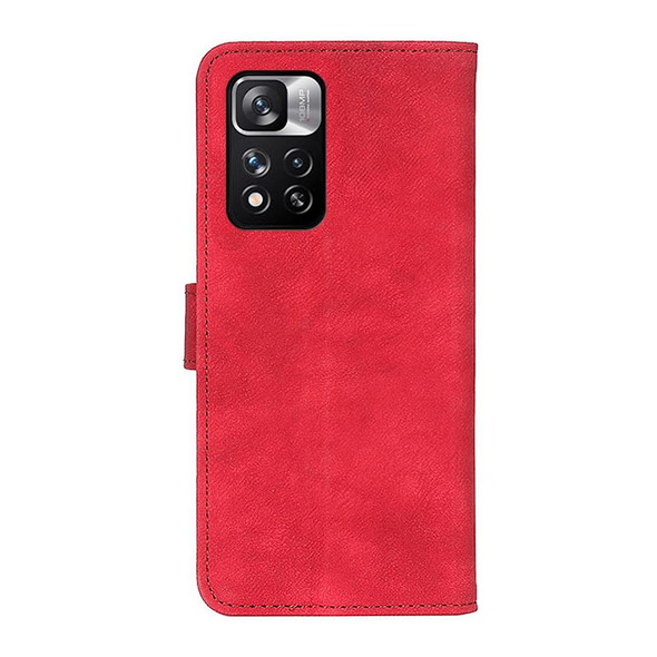 Xiaomi Redmi Note 11 Pro Antelope Texture Magnetic Buckle Horizontal Flip Leather Phone Case with Card Slots & Wallet & Holder(Red)