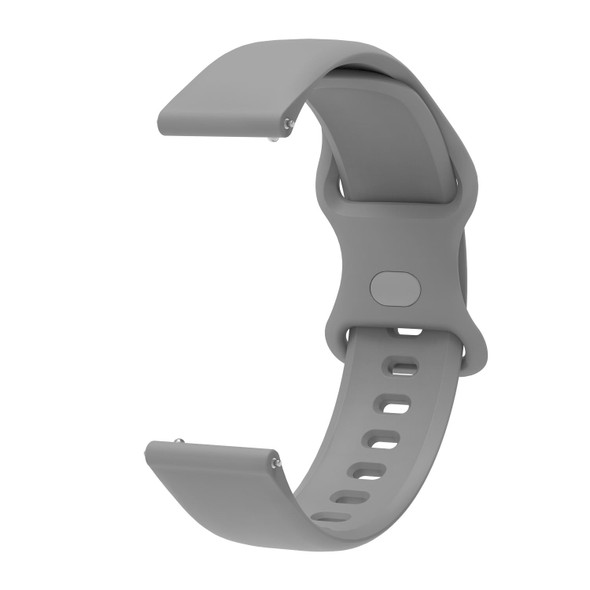 22mm - Xiaomi Haylou RT RS3 LS04 / LS05S Universal Inner Back Buckle Perforation Silicone Watch Band(Grey)