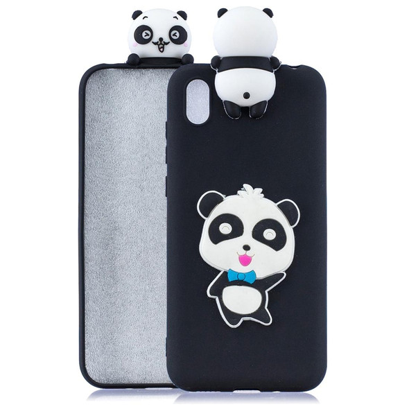 Xiaomi Redmi 7A 3D Cartoon Pattern Shockproof TPU Protective Case(Blue Bow Panda)