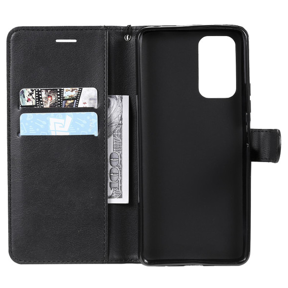 Xiaomi Redmi Note 10 Pro 4G Solid Color Horizontal Flip Protective Leather Case with Holder & Card Slots & Wallet & Photo Frame & Lanyard(Black)