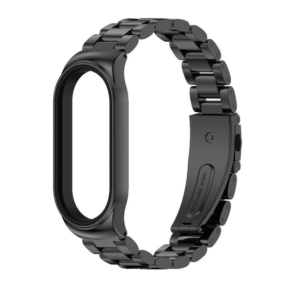 Xiaomi Mi Band 7 / 7 NFC MIJOBS CS Three-Bead Metal Stainless Steel Watch Band(Black)