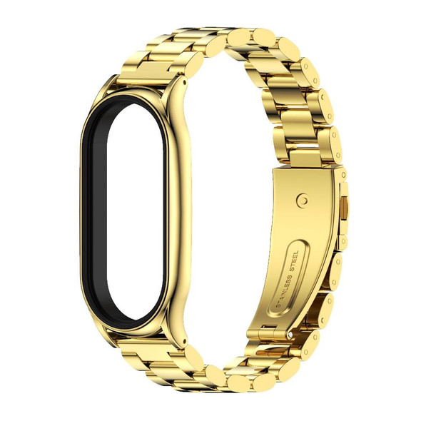 Xiaomi Mi Band 7 / 7 NFC MIJOBS Three-Bead Metal Plus Stainless Steel Watch Band(Gold)