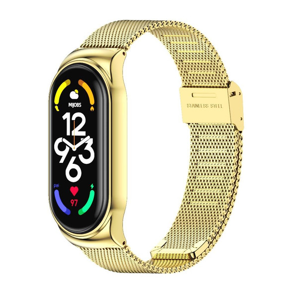 Xiaomi Mi Band 7 / 7 NFC MIJOBS CS Milan Buckle Metal Watch Band(Gold)